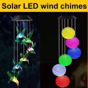 Wind Chimes Solar Powered LED Light Hanging Colour Changing Outdoor Garden Decor