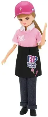TAKARA TOMY Licca-Chan Baskin Robbins Ice Cream Shop Uniform for Shop Assis