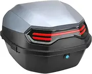 Personality Design Top Case for Motorcycle Large Capacity Sea Turtles Scooter Trunk Case Tail Box for Helmet(Gray)