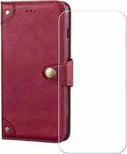 LCEHTOGYE Cover for Lebest L20 2109 + HD Tempered Glass,Shell BracketBumper Protective Back Case - Anti-Scratch Screen Protector for Lebest L20 2109 - HZLD -Red