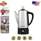 Automatic 6-Cup Coffee Percolator with Clear Brew Progress & Cool-Touch Handle