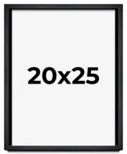 20x25 Shadow Box Frame Black | 1 Inches Deep Real Wood Farmhouse Shadowbox Displ