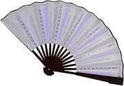 GOOHOCHY Folding Hand Fans Waterproof Glowing Fan for Parties Performances and Dance Clubs