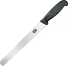Victorinox Wavy Edge round Tip Slicing Knife, Black, 5.4233.25