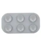(Gray) Silicone Multi-Grid Toothpaste Toothbrush Bathroom Storage With Suctio