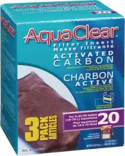 Aqua Clear 20 Activated Carbon Inserts, Aquarium Filter Replacement Media, 3-Pa