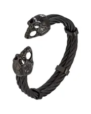 Eye Candy LA The Bold Collection Titanium Skull Cuff Bracelet