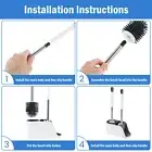 Toilet Brush Holder Set Wall Hanging Toilet Scrubbing Brush Bowl Set with moPEE