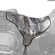 Sun Reflective Motorcycle Seat Cover by Metier Life | Waterproof and Light Resistant Protection | Heat Resistant Shield for a Cooler Motorbike Seat | Compact with Nylon Drawstring Bag