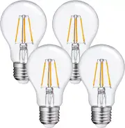 A19 LED Dusk to Dawn Light Bulbs Outdoor,6W 60W Equivalent,2700K Warm White,650