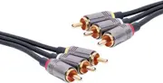 Dynalink 0.75m Composite AV 3 RCA Male to 3 RCA Male Cable