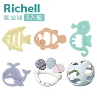 在飛比找Yahoo奇摩購物中心優惠-《Richell-利其爾》矽膠固齒器x4+Toyroyal北