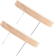 Veemoon 2pcs Doll Stand Action Figure Display Holder Doll Holder Stand Steel Needle Base Model Stand Base Action Figure Holder Knitted Doll Holder Steel Needle Doll Holder Beige Wood