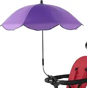 Pushchair Umbrella, Parasol Sun Protection for Pushchairs, UV Protection 50+, Portable Adjustable Baby Umbrella, Pram Parasol with Clip for Bicycle, Wheelchair, Beach Chair