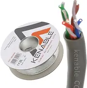kenable Ethernet UTP CCA Cable Roll Network LAN Solid UTP CAT5e-CCA Grey 100m [100 metres]