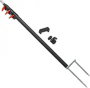 Grundstake Phone Holder, Floor Phone Holder Stand, Outdoor Phone Stand, Weatherproof Spike Tripod Mount, Metal Ground Spikes, Trail Cam Mount for Live Broadcast Photography