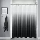 Shower Curtain, Polyester Ombre Bath Shower Curtains for 72 x 72 inch Black