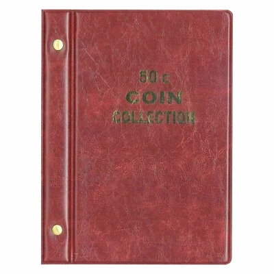 Australian 50c Fifty Cents Coin Album 1966 - 2023 Including 6 Pages
