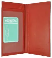 Genuine Leather PLAIN Checkbook Cover Red NEW!!!