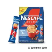 Nescafe " No Sugar " Blend & Brew Instant Coffee 3in1 ( 27 sachets / pack )