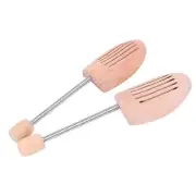 2Pcs Wood Anti Deformation Women Men Shoe Tree Keeper With Spring Column(41 42)