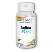 Solaray Iodine,500 mcg ,30 Caps (Pack of 3)