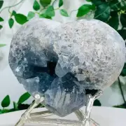 1658g Natural Blue Celestite Crystal Geode Quartz Cluster Mineral Specimen Reiki