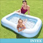 【INTEX】長方形充氣泳池/攜帶浴池166X100X深25CM 90L 適2歲+(57403)