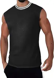 [Generic] Sleeveless Men Shirts V Neck Summer Checked Long Pattern Printed Polo Short Personalised T Shirt Floral Prints Regular Fit Multipack Men's Tops Sports Workout Dailywear