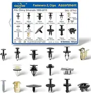 OAUTOO 160pcs for Chevy Silverado 1999-2013 Body Interior and Exterior Retainer Fastener Clip Assortment Bumper Cover Fender Liner Bolt Nut Air Deflector Retainer Kit