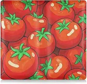 [Amooorous] Cute Cartoon Vegetable Tomato Leather Car insurance and registration card holder Auto Truck Comparment Accessories Case for Documents, Cards, License