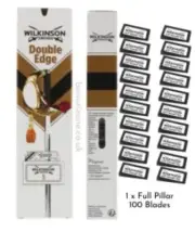 100 Wilkinson Sword CLASSIC Double Edge Razor Blades -20 packs of 5 =100 Germany