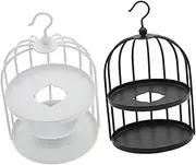 DOITOOL 2pcs Decorative Birdcage Wax Melting Stove Wax Seal Warmer Kit for DIY Projects Present Packaging and Invitations Iron Portable for Home and Office Use