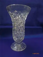 STUNNING 24% BOHEMIA LEAD CRYSTAL MEDIUM VASE CZECHOSLOVAKIA