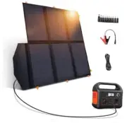 Portable Solar Panel for Power Station, 24% High Efficiency Foldable Solar 60W