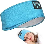Sleep Headphones Bluetooth Headband, Perytong Upgrage Soft Sleeping Wireless Music Sport Headbands, Long Time Play Sleeping Headsets with Built in Speakers Perfect for Workout, Running, Yoga