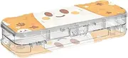 Yoogain Halloween White Clear Plastic Pencil Box 2 Layer Large Pens Case For Kids With Snap And Lid