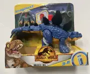 Imaginext Jurassic World Dominion Stegosaurus Dinosaur Dr Grant Figure Set