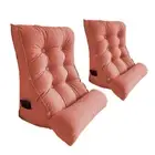NNEAGS 2X 60cm Peach Triangular Wedge Lumbar Pillow Headboard Backrest Sofa Bed