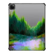 iPad Pro 12.9-inch (5th/6th gen) iPad Impact Case WOODLAND ECHOES 4, FOREST TREES NATURE RAINBOW ABSTRACT MOUNTAINS PAINTING