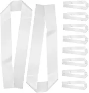 LABRIMP 10pcs Plain Silk Sashes Decorative DIY Straps for Birthday Baby Shower Hen Party Retirement