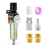 1/2" NPT Heavy Duty Industrial Grade Air Compressor Moisture Filter, Auto Dra...