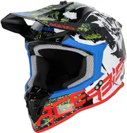 Acerbis Linear, motocross helmet , color: Black/Neon-Yellow/Red/Blue , size: M