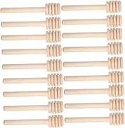 COLLBATH 30pcs Wooden Honey Dippers Honey Stir Sticks Versatile Culinary Utensils for Tea and Easy to Clean and Portable