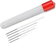 Nozzle Cleaning Needles Kit Tool, 5Pcs 3D Printing Tools Stainless Steel Sealed Printer Cleaner Prevent Extruders Clogging Grease Pins with Storage Box 0.2mm 0.3mm 0.4mm 0.5mm 0.6mm