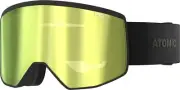 Atomic Four Pro HD Photo Snow Goggles, All Black Frame, Green/Gold Lens