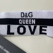 NWT DOLCE & GABBANA Headband White #DGmillennials Royal Wool Knit One Size $200