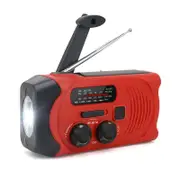 Emergency Hand Crank Radio with 2000mAh Emergency Power Bank, Solar Powered AM/FM NOAA Wind Crank Radio with SOS Alarm