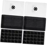 PAMINGONO 2pcs Seedling Starter Trays Kits for Plant Gardening Proofing Box with 24 Holes
