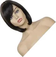 Baluue Short Straight Wig for Women Fashion Hair Cover Hair Extension Ponytail Wig